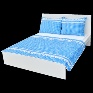 Prehoz na posteľ Comfort Babičkine údolie modré 140x200 cm