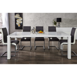 Jedálenský stôl biely rozkladací Radiant 120-200cm