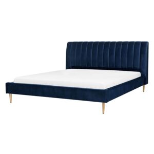 Manželská posteľ 180 cm MASALA (textil) (modrá). Vlastná spoľahlivá doprava až k Vám domov