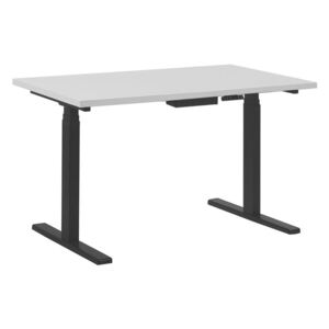 Písací stôl UPPER II (130 x 72 cm) (MDF) (biela + čierna) (el. nastaviteľný). Vlastná spoľahlivá doprava až k Vám domov