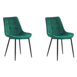 Set 2 ks. jedálenských stoličiek MOROSE (polyester) (zelená). Vlastná spoľahlivá doprava až k Vám domov. 1018800