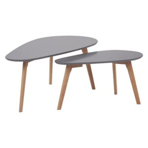 Set 2 ks. konferenčných stolíkov FALK III (drevo) (sivá). Vlastná spoľahlivá doprava až k Vám domov