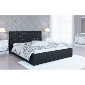 Čalúnená posteľ Parma 140/200 cm s úložným priestorom madrid - ekokoža