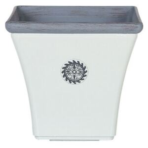 Kvetináč ESTANCIA 39x43x43 cm (keramika) (biela). Vlastná spoľahlivá doprava až k Vám domov