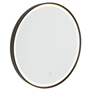 Kúpelňové zrkadlo čierne 50 cm vrátane LED s dotykovým stmievačom - Miral