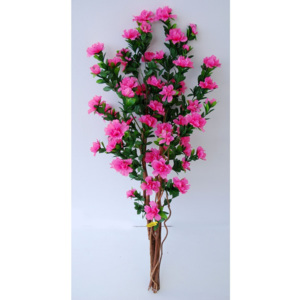 Umelá kvitnúca Azalka v kvetináči tmavoružová, 120 cm