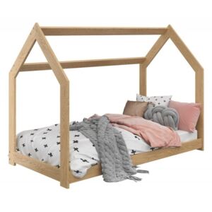 Maxi Drew Detská posteľ DOMČEK D2 borovica 80x160 cm Rošt: Bez roštu, Matrac: Bez matraca