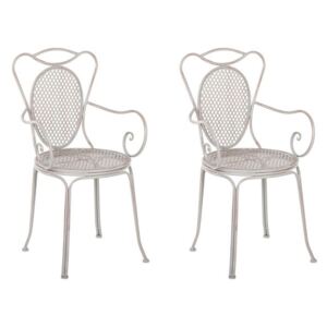 Set 2 ks. záhradných stoličiek CINQUE (kov) (sivá). Vlastná spoľahlivá doprava až k Vám domov