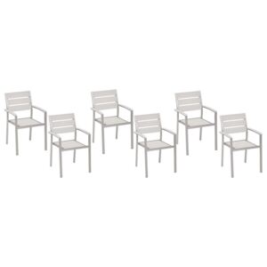 Set 6 ks. záhradných stoličiek VERO (preglejka) (biela). Vlastná spoľahlivá doprava až k Vám domov