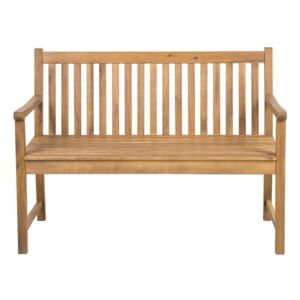 Záhradná lavica 120 cm VESTFOLD (drevo) (svetlé drevo). Vlastná spoľahlivá doprava až k Vám domov