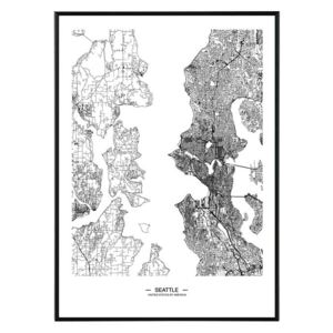 La forma Design studio Seattle map 50x70 cm