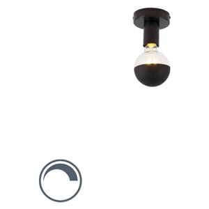 Dizajnové stropné svietidlo čierne so zrkadlom G95 čierne Facile