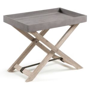 Sivý skladací stolík z akáciového dreva La Forma Stahl