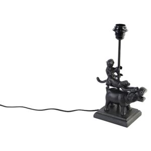 Vintage stolná lampa čierna - Flodhest Abe