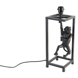 Vintage stolná lampa čierna - Cage Abe