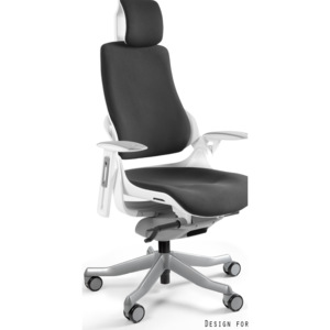 Kancelárska stolička Wanda biely podklad tkanina čierna