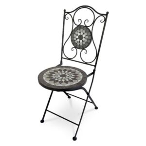 Záhradná stolička US1007 čierna/mozaika
