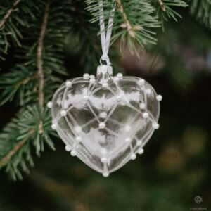 Vánoční ozdoba Crystal Clear Perls & Matt 16 cm