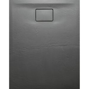 Sapho, ACORA sprchová vanička,litý mramor,obdĺžnik 100x80x3,5cm,šedá,dekor kameň, AC023