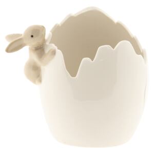 Váza - vajíčko so zajačikom 1017 porcelán biela