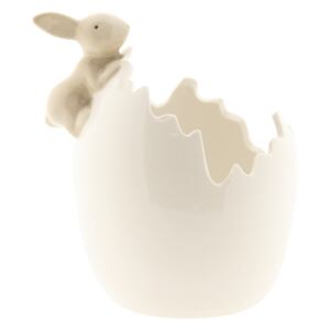 Váza - vajíčko so zajačikom 1055 porcelán biela
