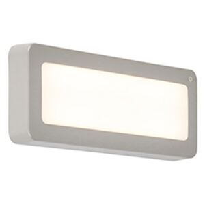 Moderné obdĺžnikové vonkajšie nástenné svietidlo sivej vrátane LED - prim