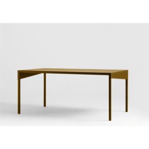 Konferenčný kovový stôl v zlatej farbe Custom Form Obroos, 100 x 60 cm