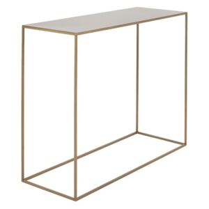 Konzolový kovový stôl v zlatej farbe Custom Form Tensio, 100 x 35 cm
