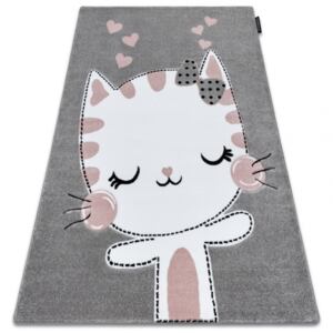Detský koberec Kitty sivý -: 160x220 cm
