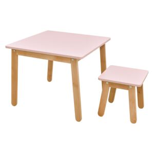 Detský stolík so stoličkou ružový