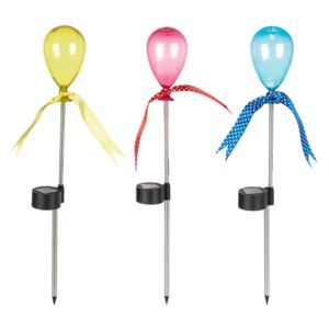 MELINERA® Súprava LED solárnych svietidiel, 3-dielna (balón) (100326743)