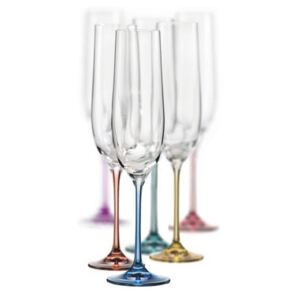Bohemia Crystal poháre na šampanské Spectrum 190 ml (set po 6 ks)
