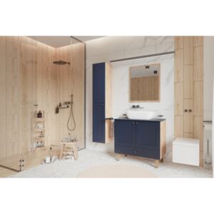 Expedo Kúpeľňová zostava VENETO 600 s umývadlom, sivá/dub artisan