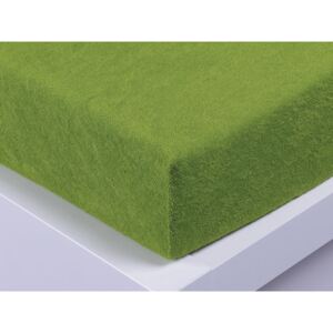 XPOSE® Froté plachta Exclusive jednolôžko - zelená 90x200 cm