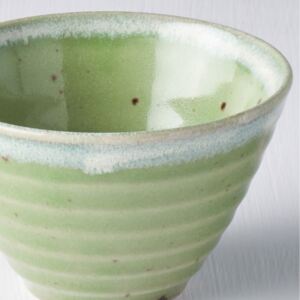 MADE IN JAPAN Sada 2 ks: Malá miska 9 cm 150 ml zelená s bielym okrajom
