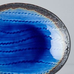 MADE IN JAPAN Plytký oválný tanier Cobalt Blue 24 x 20 cm