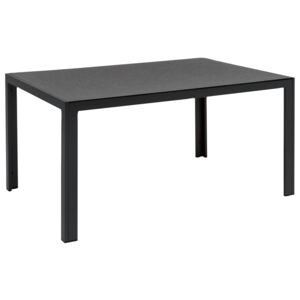 FLORABEST® Hliníkový stôl so sklenenou doskou ALU, čierna (100318349)