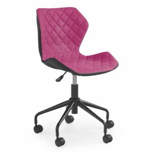 Detská stolička MATRIX čierna / ružová Halmar
