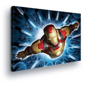 Obraz na plátne - Marvel Iron Man in Blue Glow 100x75 cm