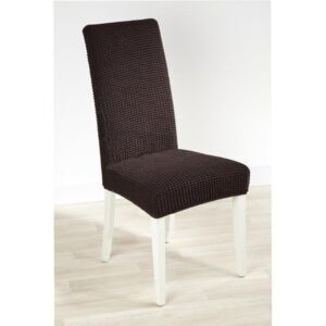 Super strečové poťahy GLAMOUR hnedá stoličky s operadlom 2 ks 40 x 40 x 60 cm