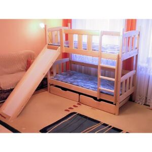 Poschodová posteľ Iza sklz 80x200 cm + matrac
