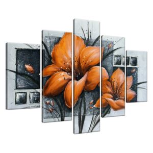 Ručne maľovaný obraz Nádherné oranžové Vlčie maky 150x105cm RM2454A_5H