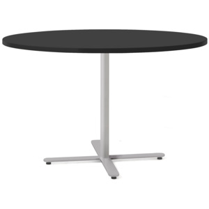 Stôl Tilo, Ø1200x720 mm, strieborná / čierna