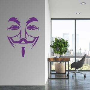 GLIX Anonymous - nálepka na stenu Fialová 50 x 65 cm