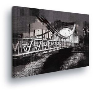 Obraz na plátne - Black and White Bridge 100x75 cm
