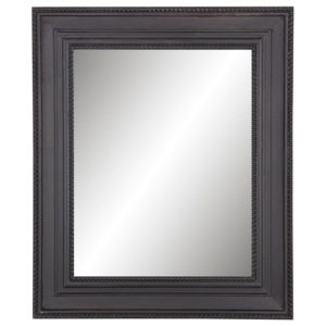 Dřevěné zrcadlo s černým rámem - 55*4*65 cm