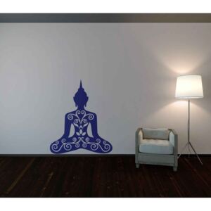 GLIX Meditace - samolepka na zeď Modrá 50 x 60 cm