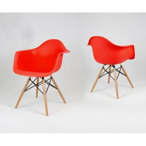 OVN stolička IDN 3139 červená/buk