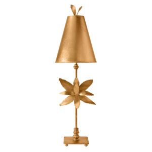Elstead FB/AZALEA/TL GD | Azalea 1 Light Table Lamp - Gold Leaf