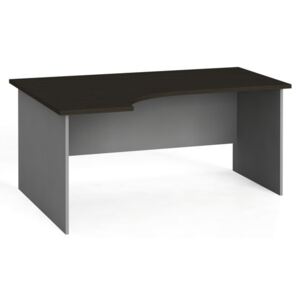 Ergonomický kancelársky pracovný stôl 160x120 cm, wenge, ľavý